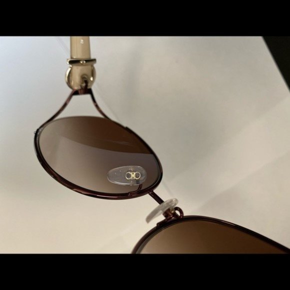Salvatore Ferragamo oval sunglasses with rhinestones. main image 5
